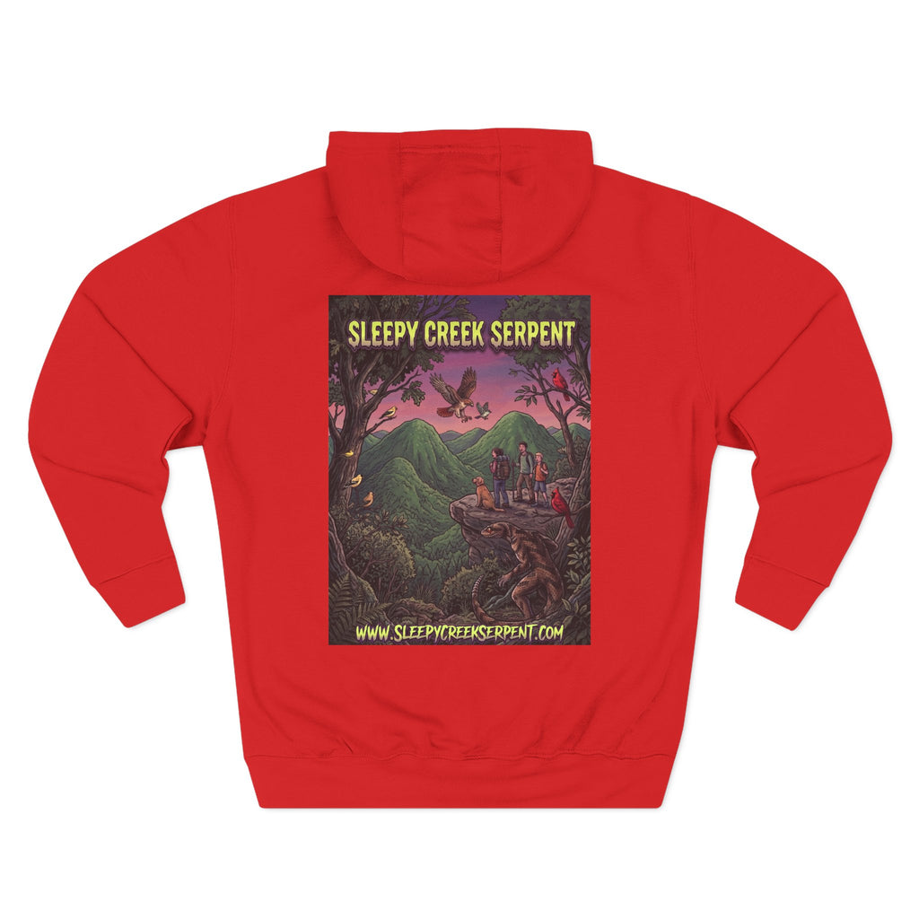 SLEEPY CREEK SERPENT OVERLOOK Three-Panel Fleece Hoodie