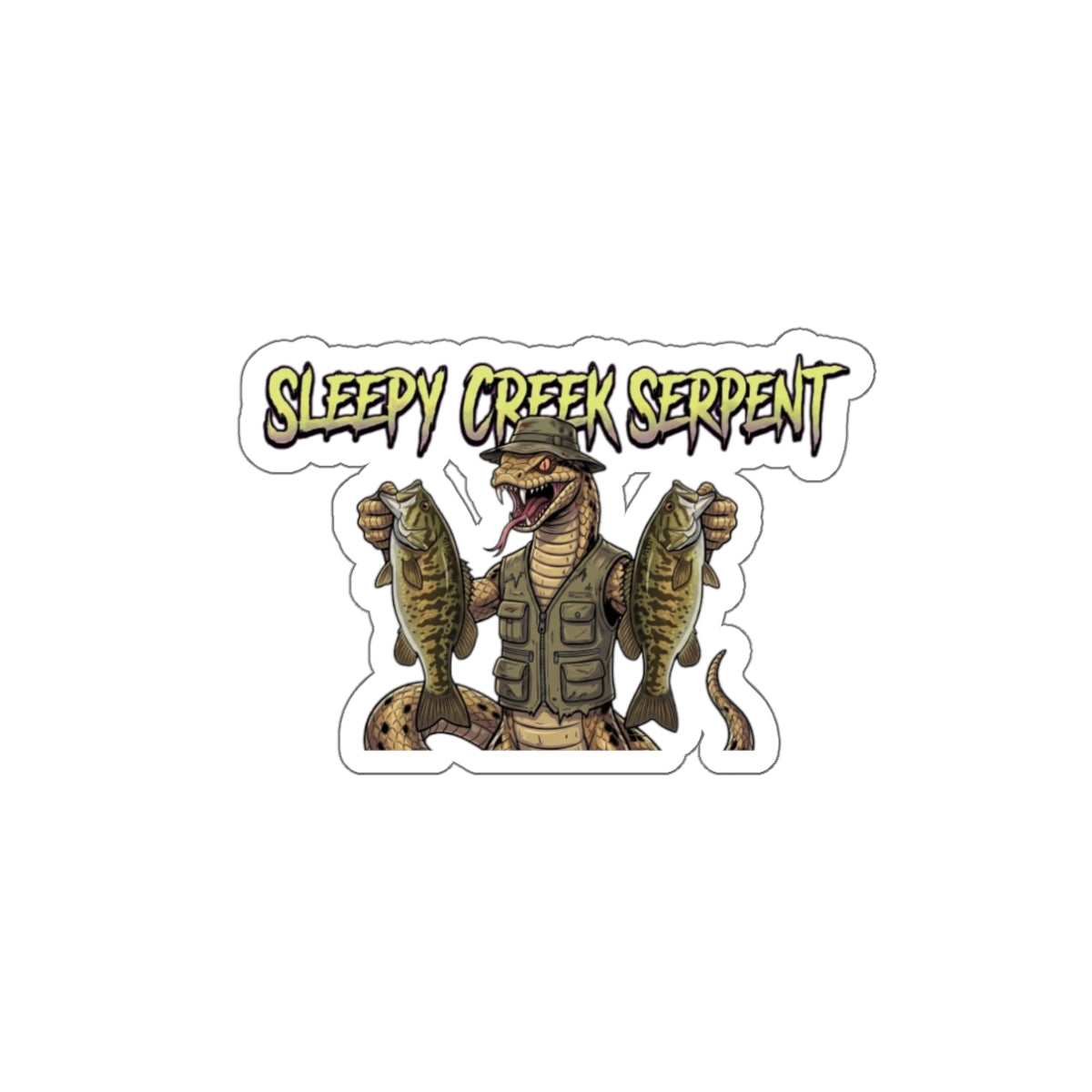 SLEEPY CREEK SERPENT SMALLMOUTH FRENZY Die-Cut Stickers
