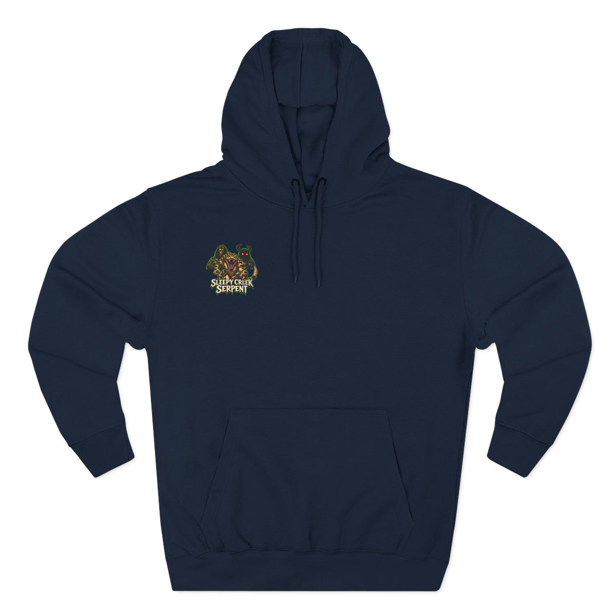 BEING HUNTED... SLEEPY CREEK SERPENT  Three-Panel Fleece Hoodie