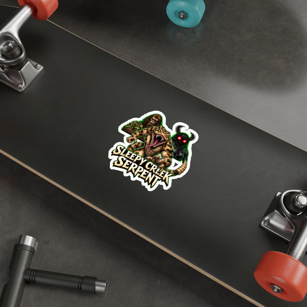BEING HUNTED.. SLEEPY CREEK SERPENT Die-Cut Stickers
