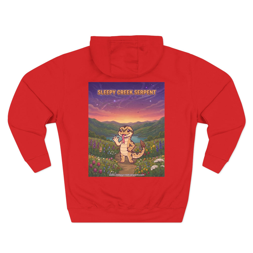 SLEEPY CREEK SERPENT CUTE Three-Panel Fleece Hoodie