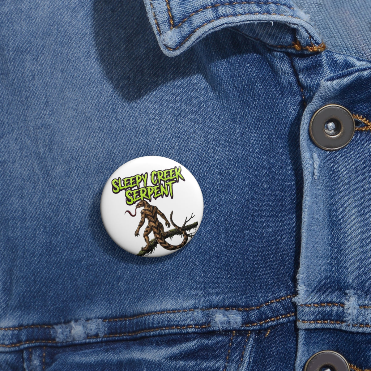 SLEEPY CREEK SERPENT Custom Pin Buttons