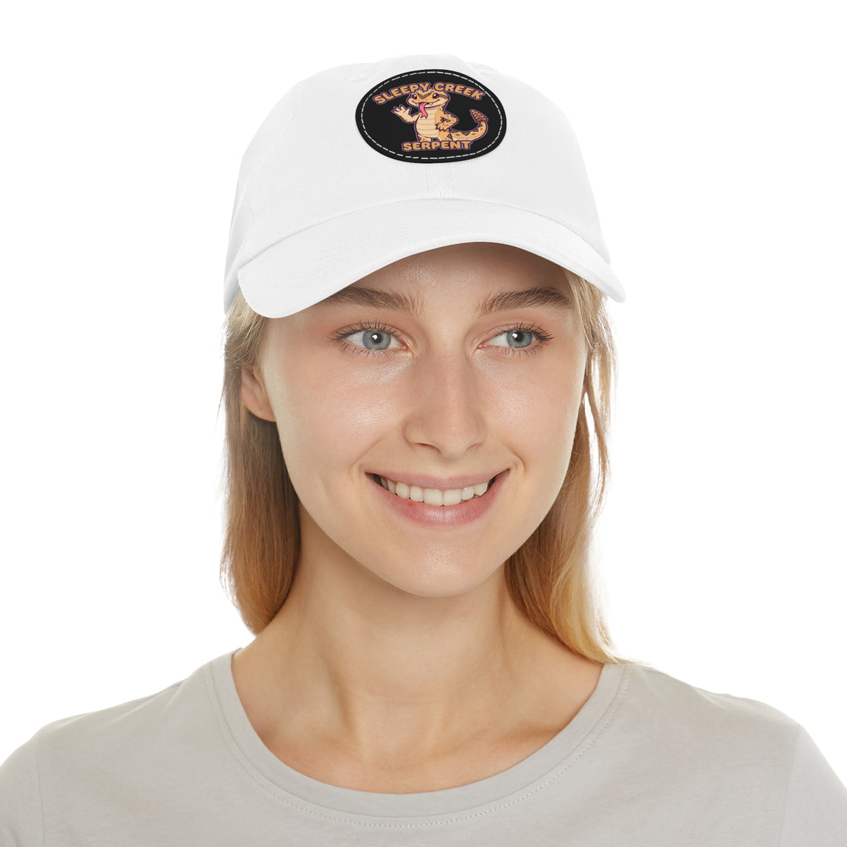 SLEEPY CREEK SERPENT CUTE Hat with Leather Patch (Round)