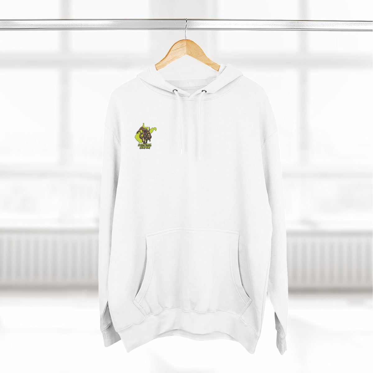 I Was Bit By.... SLEEPY CREEK SERPENT WV Three-Panel Fleece Hoodie