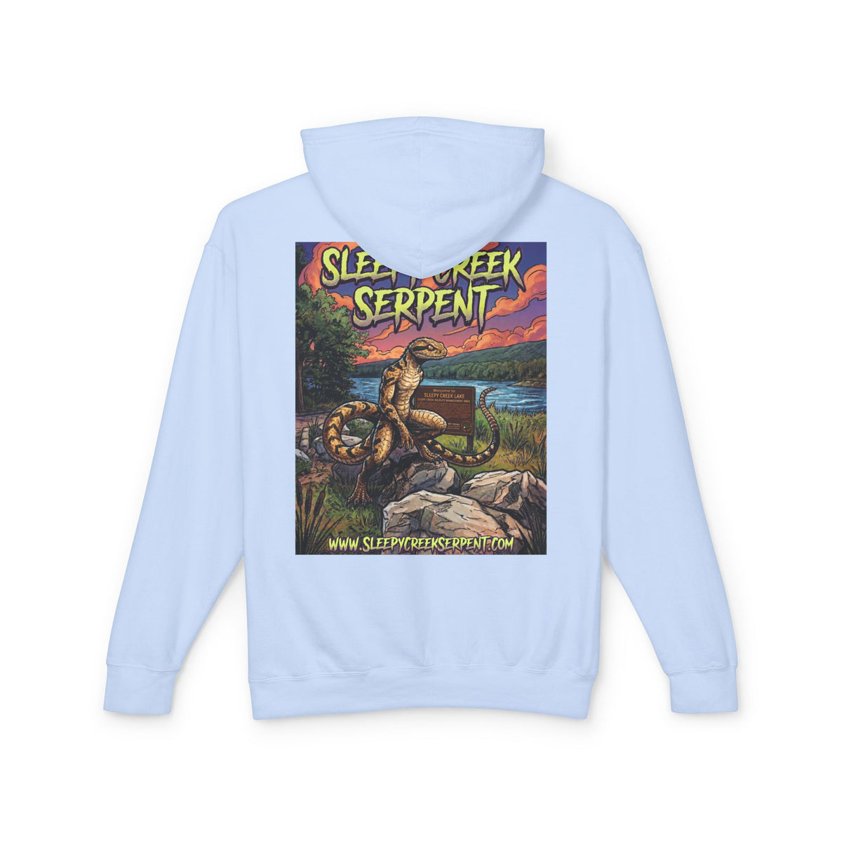 SLEEPY CREEK SERPENT LAKE SIGN  Lightweight Hooded Sweatshirt