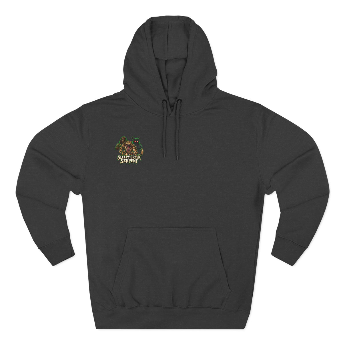BEING HUNTED... SLEEPY CREEK SERPENT  Three-Panel Fleece Hoodie