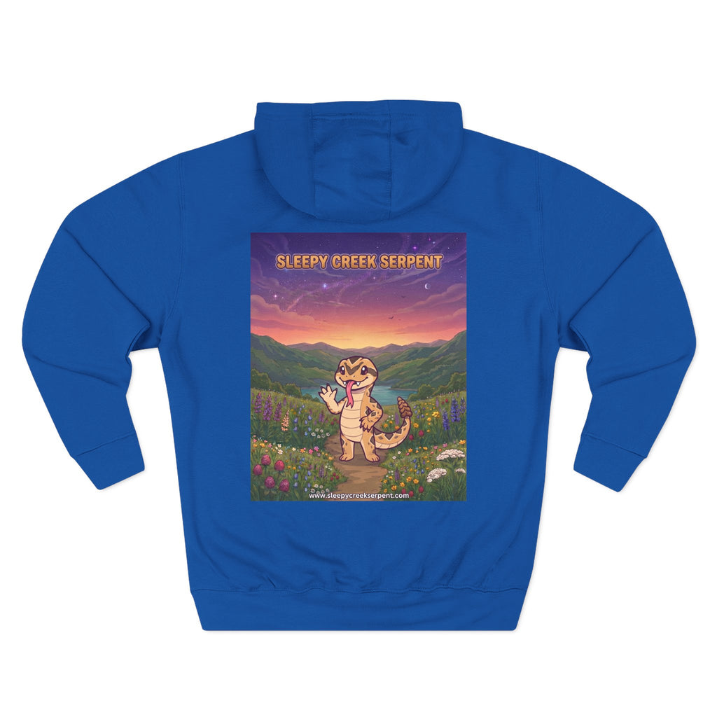 SLEEPY CREEK SERPENT CUTE Three-Panel Fleece Hoodie