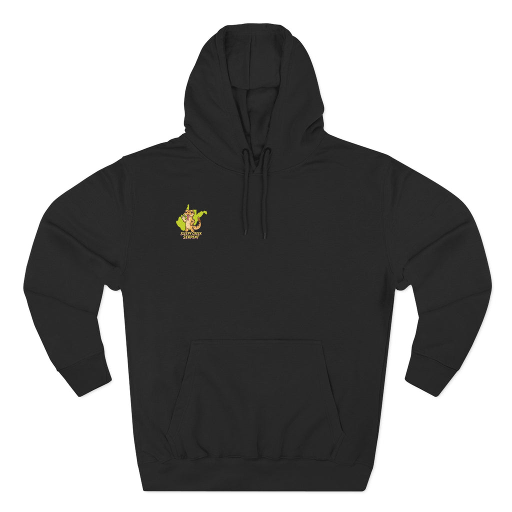I Was Hugged By.... SLEEPY CREEK SERPENT WV Three-Panel Fleece Hoodie
