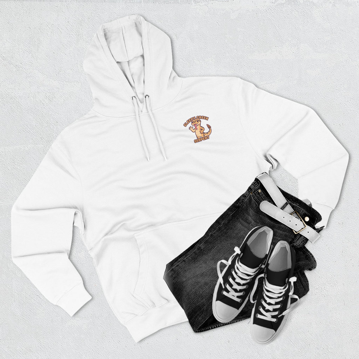 SLEEPY CREEK SERPENT CUTE Three-Panel Fleece Hoodie