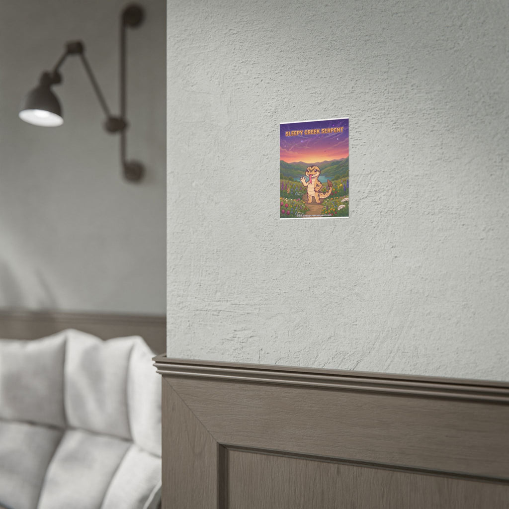 SLEEPY CREEK SERPENT CUTE BACKGROUND Rolled Posters