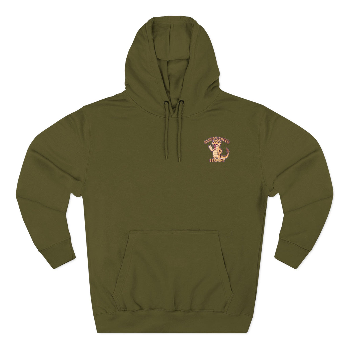 SLEEPY CREEK SERPENT CUTE Three-Panel Fleece Hoodie