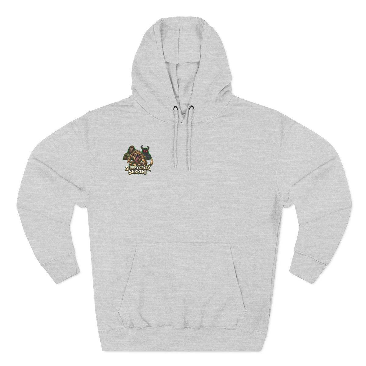 BEING HUNTED... SLEEPY CREEK SERPENT  Three-Panel Fleece Hoodie