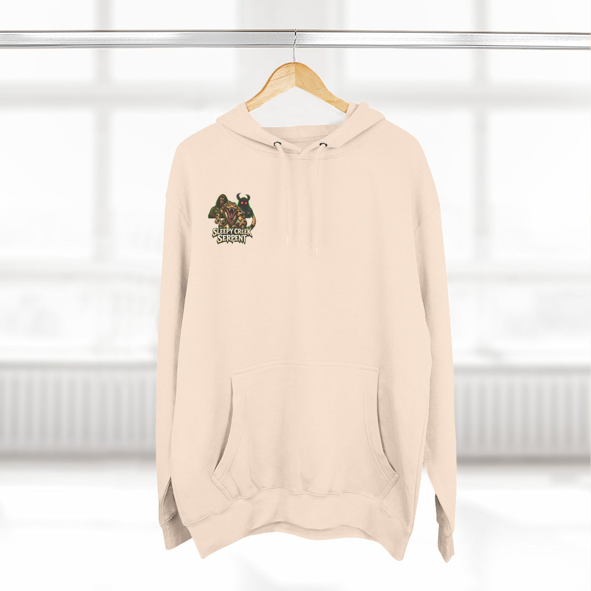 BEING HUNTED... SLEEPY CREEK SERPENT  Three-Panel Fleece Hoodie