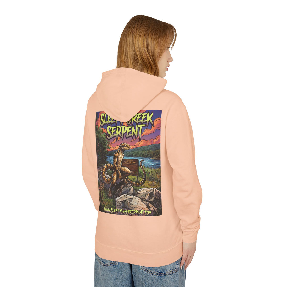 SLEEPY CREEK SERPENT LAKE SIGN  Lightweight Hooded Sweatshirt