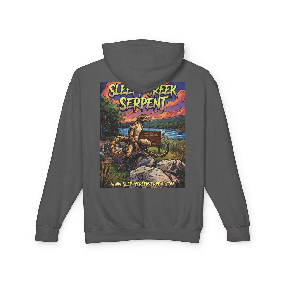 SLEEPY CREEK SERPENT LAKE SIGN  Lightweight Hooded Sweatshirt