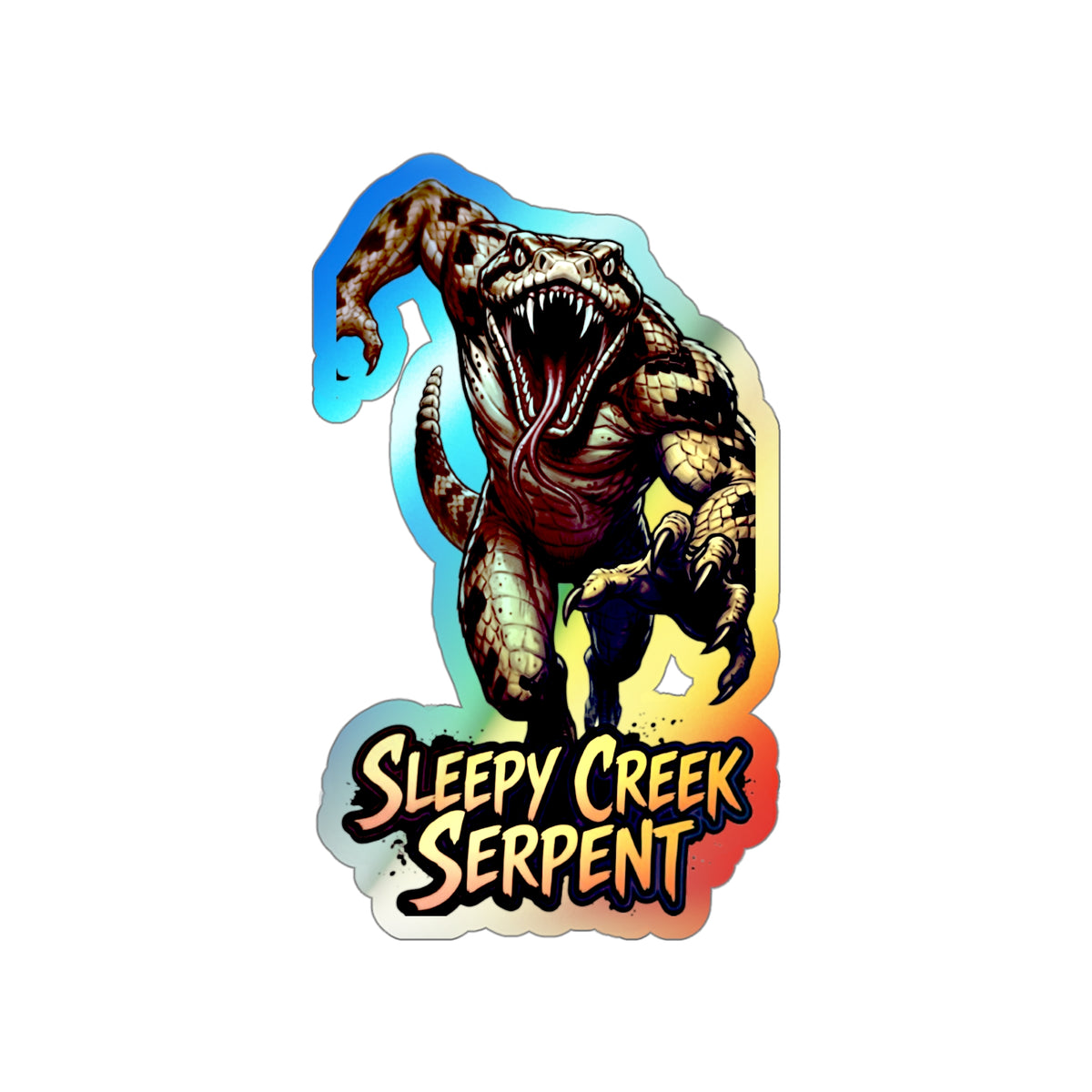 SLEEPY CREEK SERPENT CHASE Holographic Die-cut Stickers