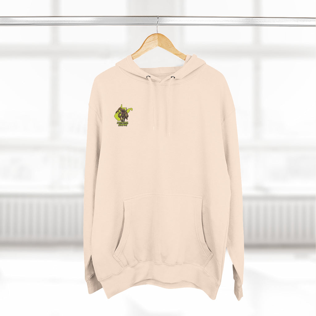 I Was Bit By.... SLEEPY CREEK SERPENT WV Three-Panel Fleece Hoodie
