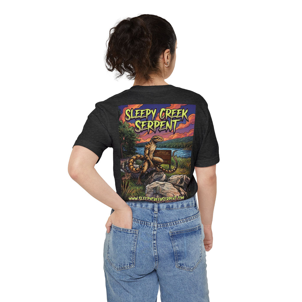 SLEEPY CREEK SERPENT LAKE SIGN  Pocket T-shirt