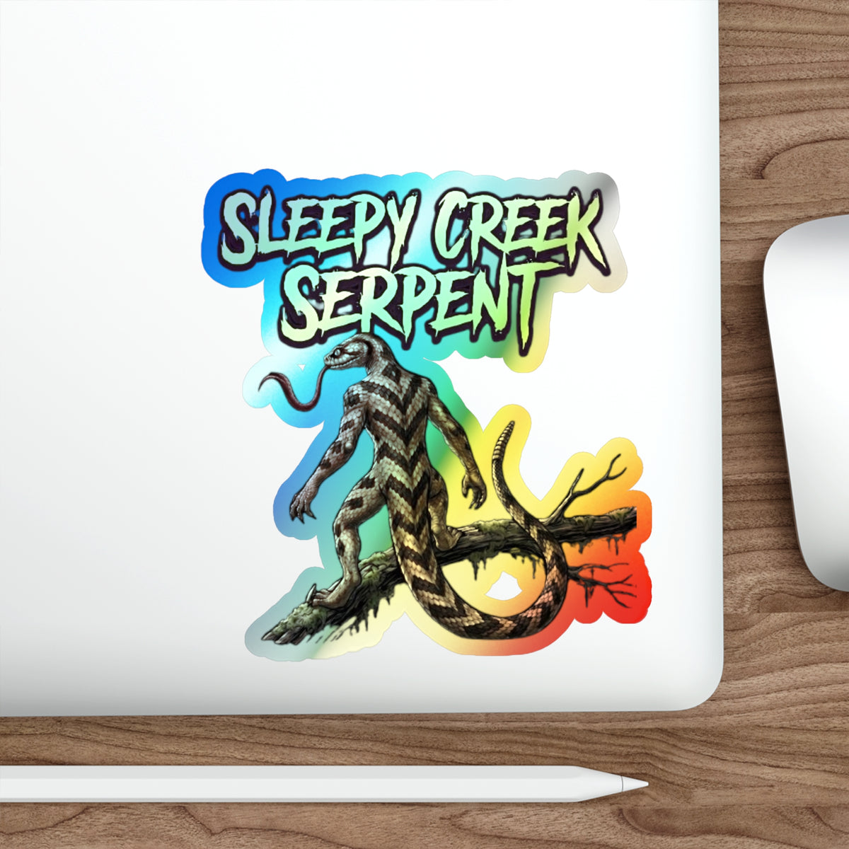 SLEEPY CREEK SERPENT Holographic Die-cut Stickers