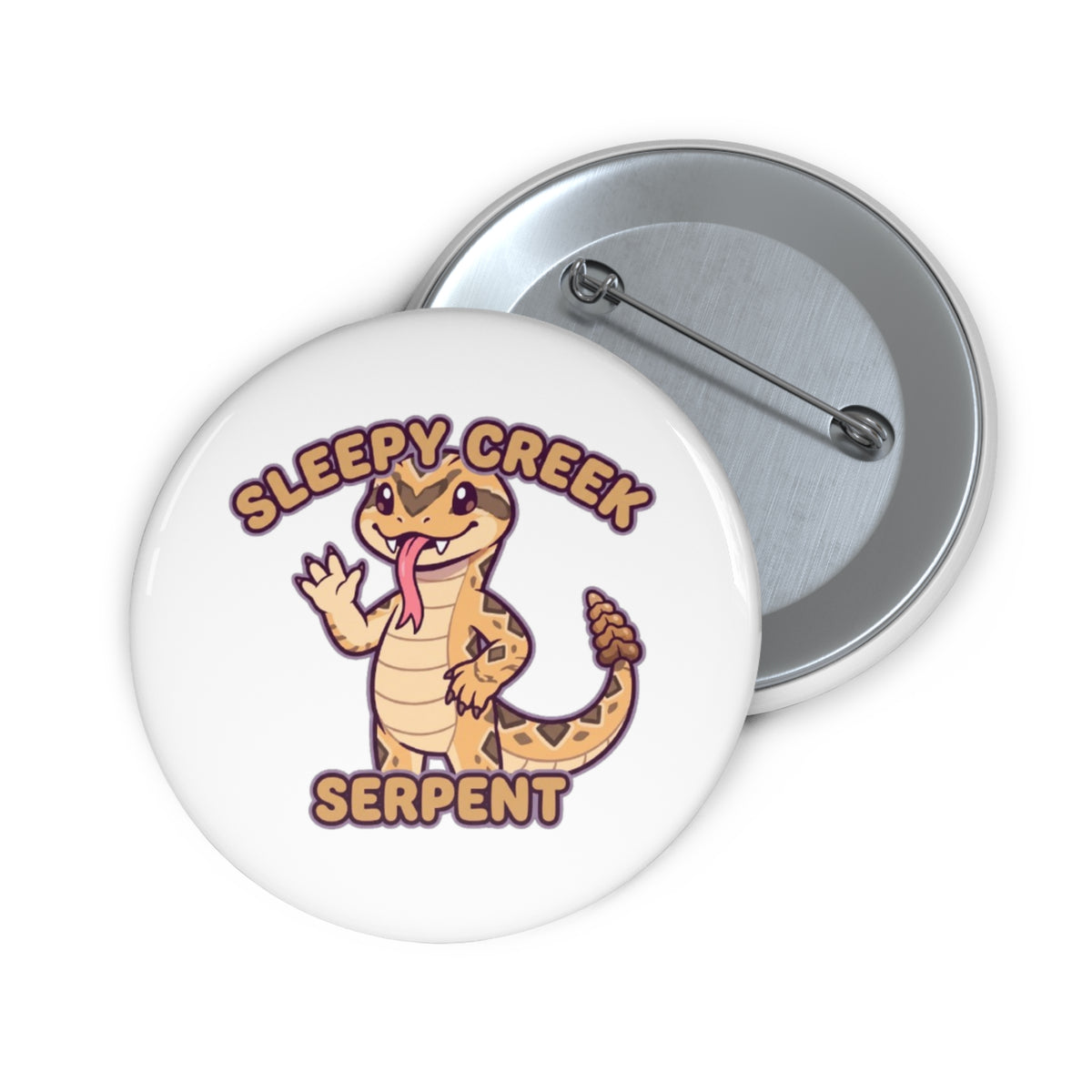SLEEPY CREEK SERPENT CUTE Custom Pin Buttons