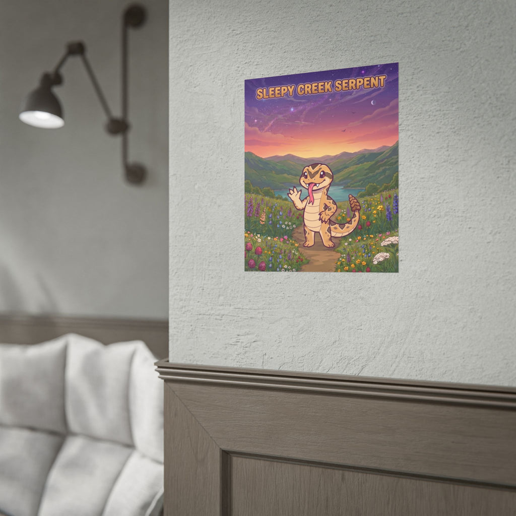 SLEEPY CREEK SERPENT CUTE BACKGROUND Rolled Posters