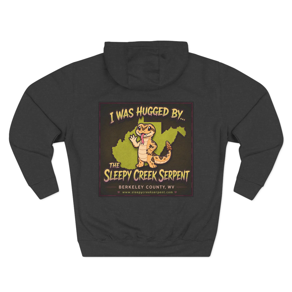 I Was Hugged By.... SLEEPY CREEK SERPENT WV Three-Panel Fleece Hoodie