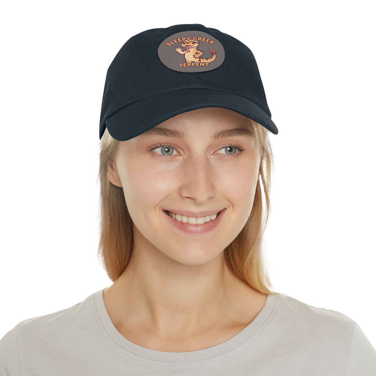 SLEEPY CREEK SERPENT CUTE Hat with Leather Patch (Round)