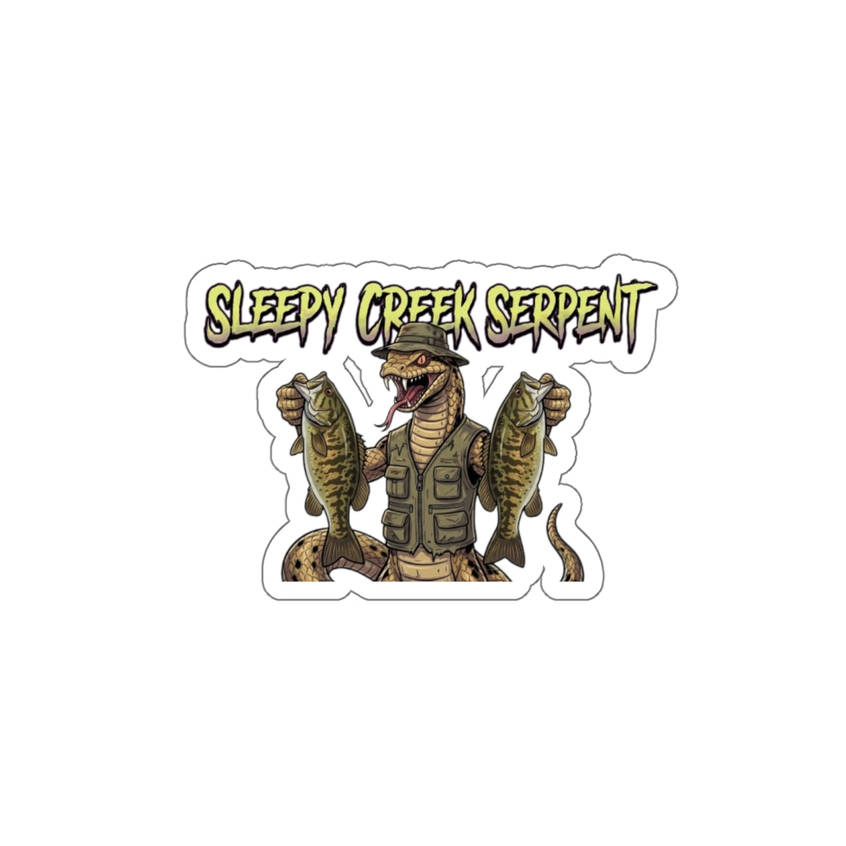 SLEEPY CREEK SERPENT SMALLMOUTH FRENZY Die-Cut Stickers
