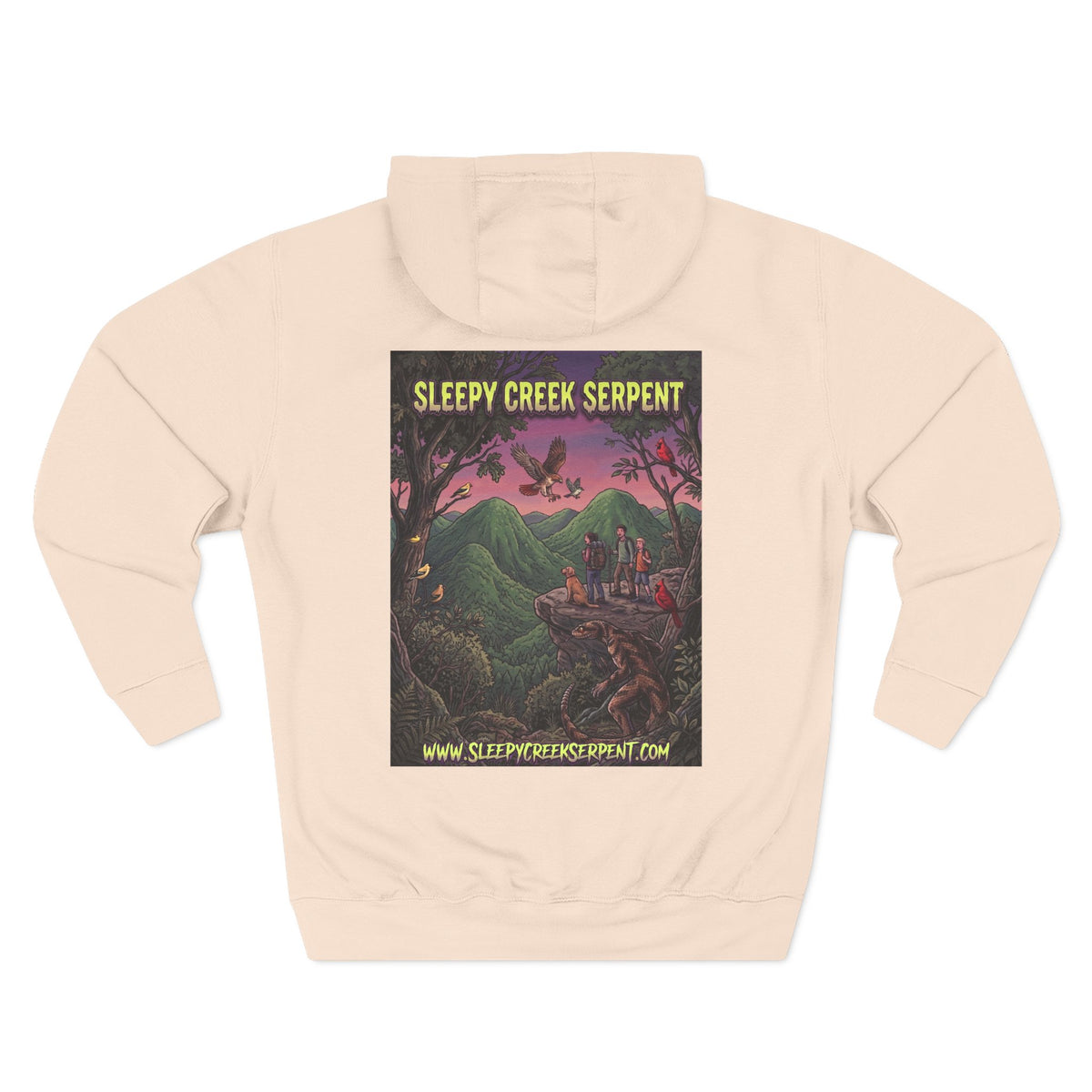 SLEEPY CREEK SERPENT OVERLOOK Three-Panel Fleece Hoodie