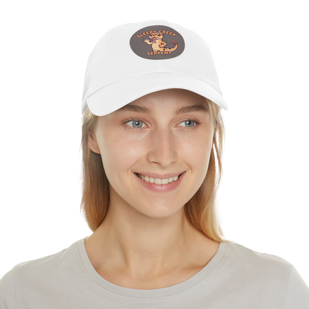 SLEEPY CREEK SERPENT CUTE Hat with Leather Patch (Round)