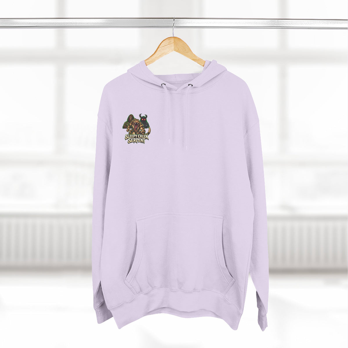 BEING HUNTED... SLEEPY CREEK SERPENT  Three-Panel Fleece Hoodie