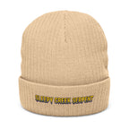 SLEEPY CREEK SERPENT LETTERING Ribbed Knit Beanie (Embroidery)