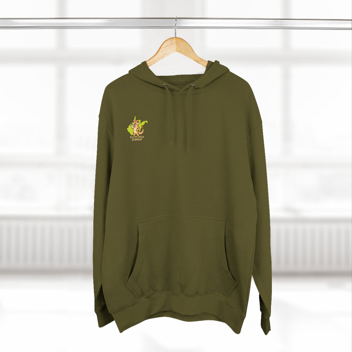 I Was Hugged By.... SLEEPY CREEK SERPENT WV Three-Panel Fleece Hoodie