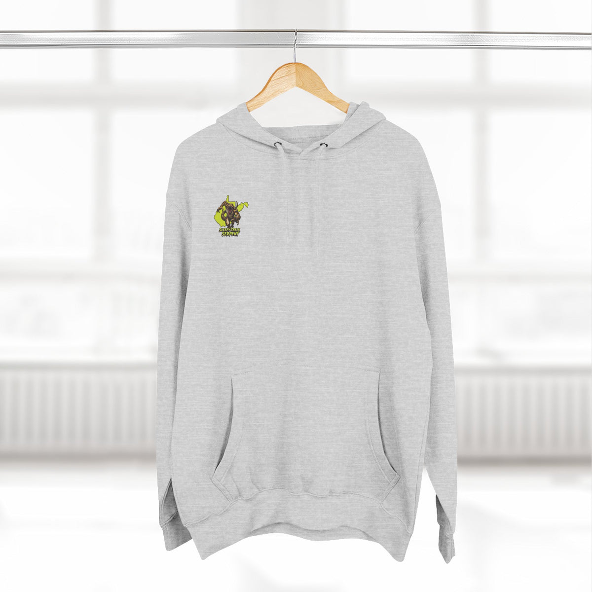 I Was Bit By.... SLEEPY CREEK SERPENT WV Three-Panel Fleece Hoodie