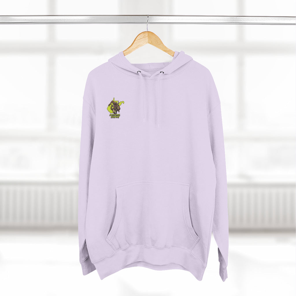 I Was Bit By.... SLEEPY CREEK SERPENT WV Three-Panel Fleece Hoodie