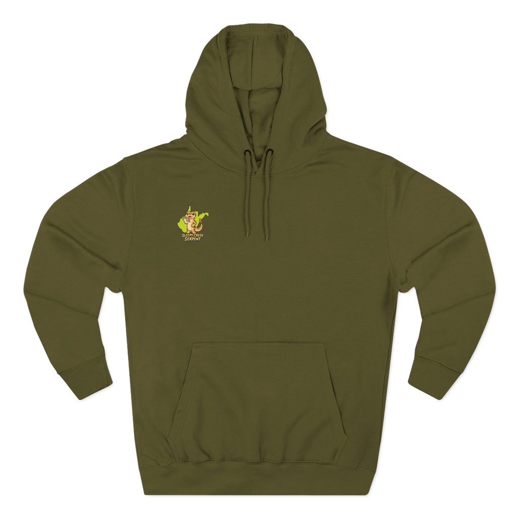 I Was Hugged By.... SLEEPY CREEK SERPENT WV Three-Panel Fleece Hoodie
