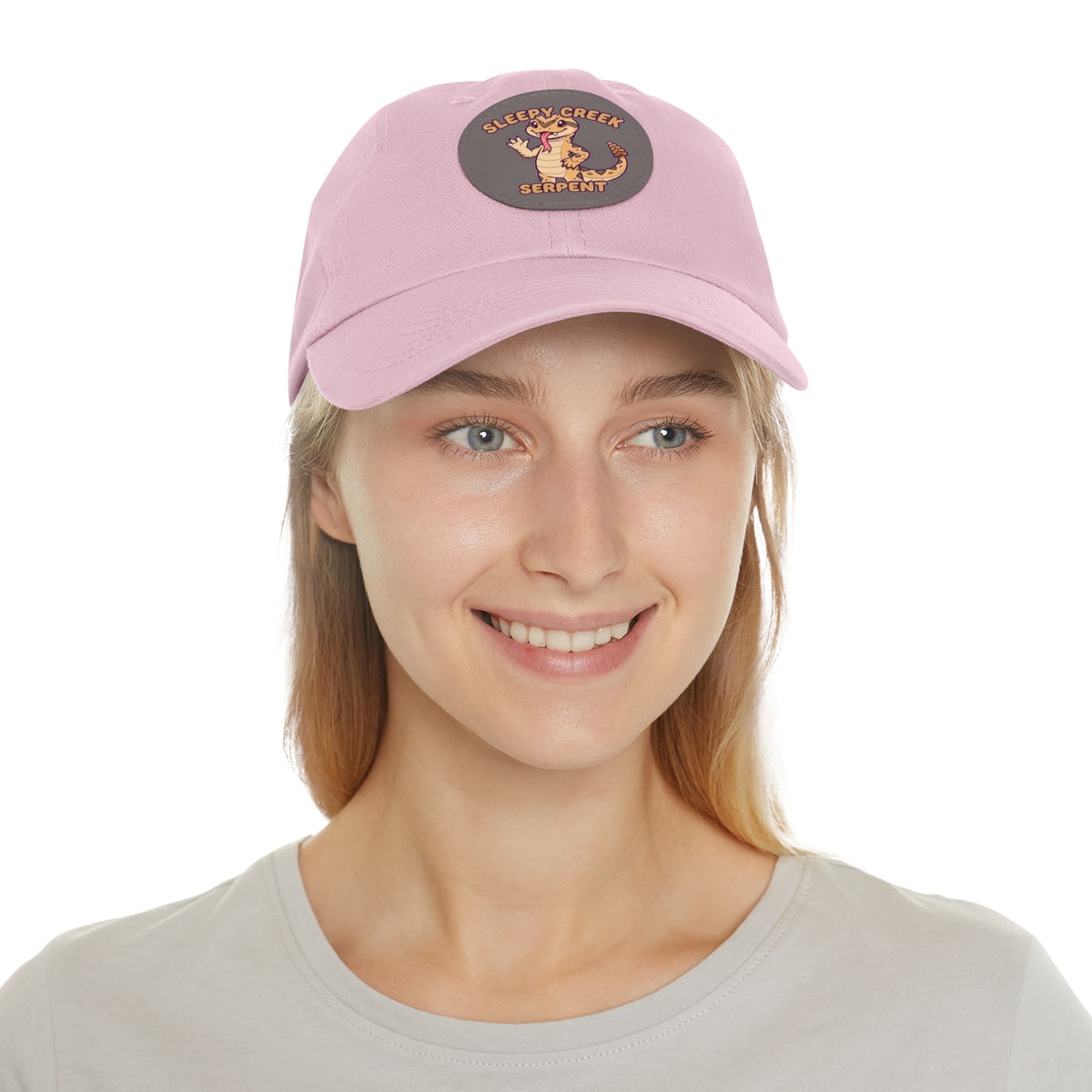 SLEEPY CREEK SERPENT CUTE Hat with Leather Patch (Round)