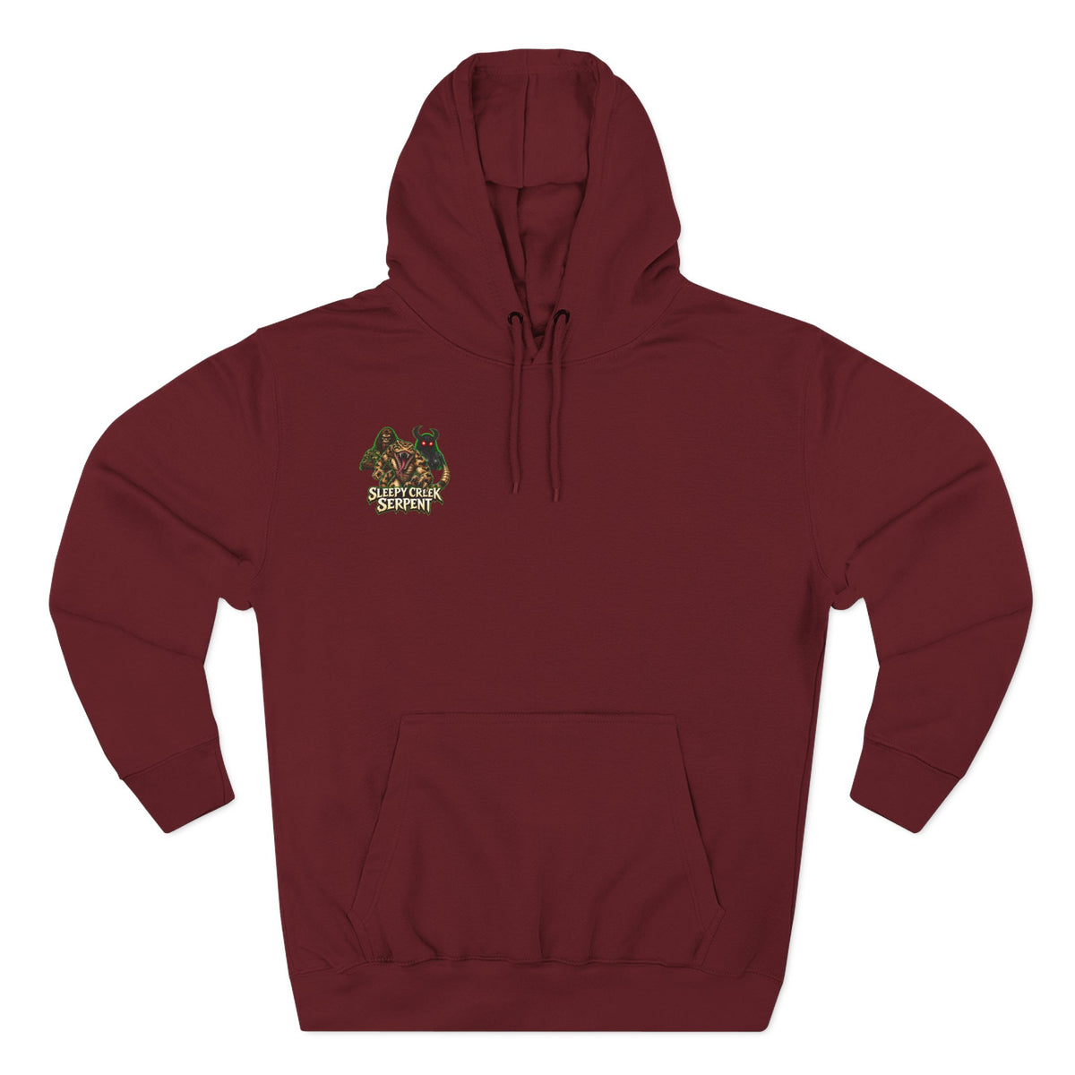 BEING HUNTED... SLEEPY CREEK SERPENT  Three-Panel Fleece Hoodie
