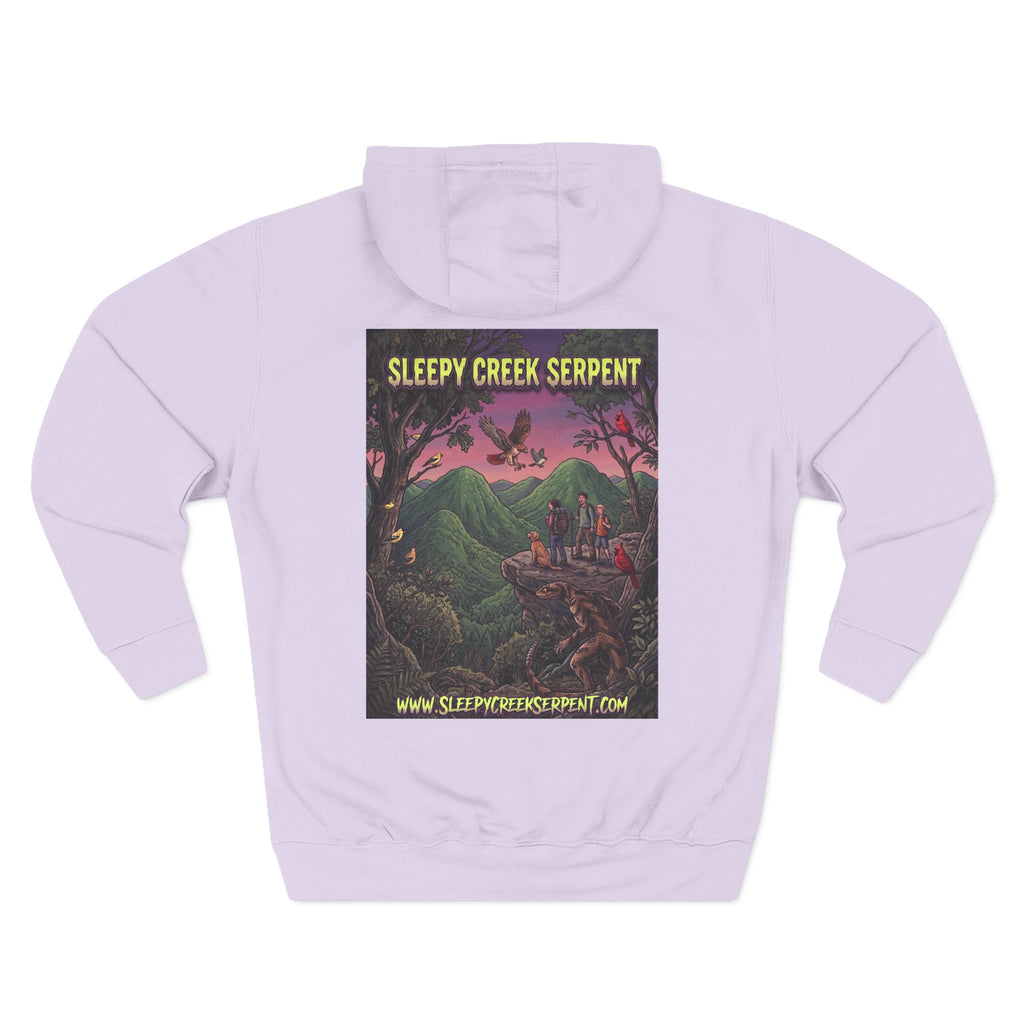 SLEEPY CREEK SERPENT OVERLOOK Three-Panel Fleece Hoodie