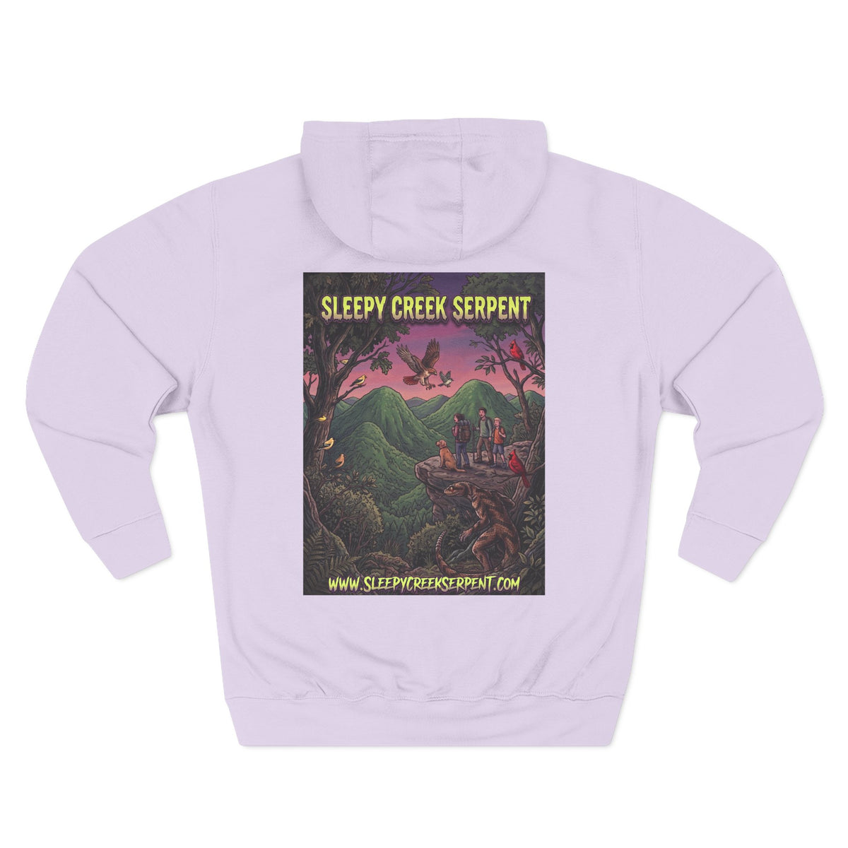 SLEEPY CREEK SERPENT OVERLOOK Three-Panel Fleece Hoodie