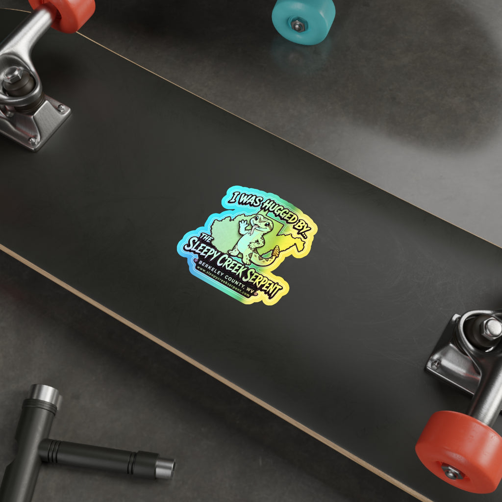 I Was Hugged By... THE SLEEPY CREEK SERPENT Holographic Die-cut Stickers