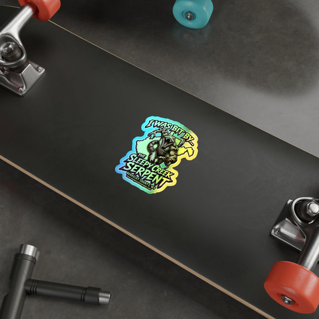I Was Bit By... THE SLEEPY CREEK SERPENT Holographic Die-cut Stickers