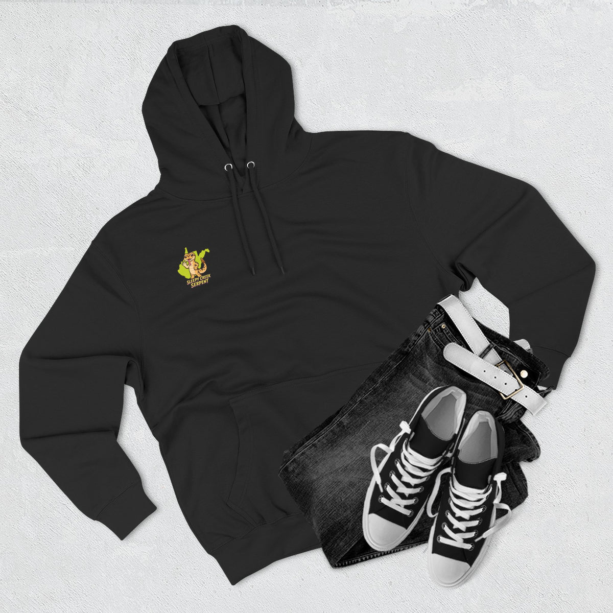 I Was Hugged By.... SLEEPY CREEK SERPENT WV Three-Panel Fleece Hoodie