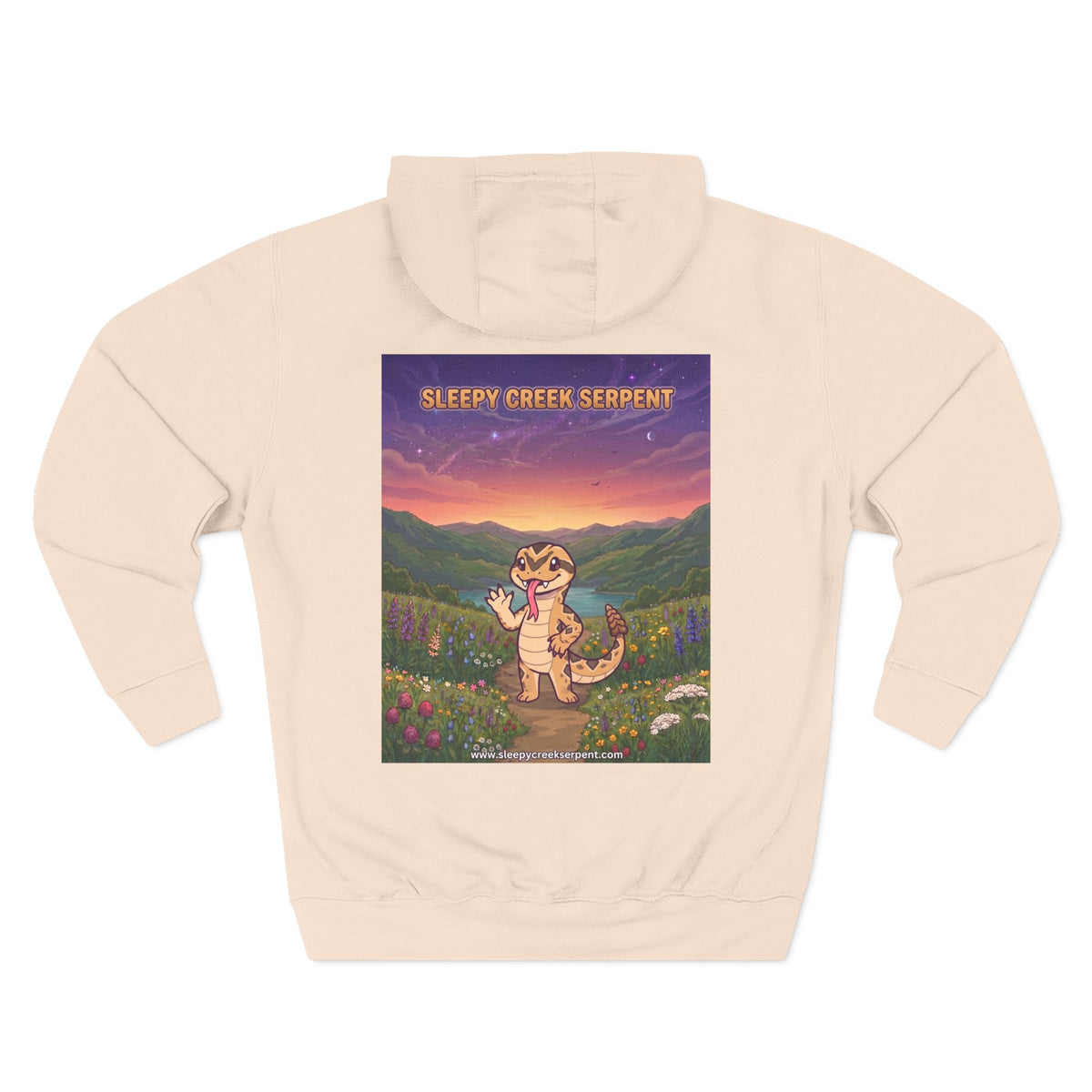 SLEEPY CREEK SERPENT CUTE Three-Panel Fleece Hoodie
