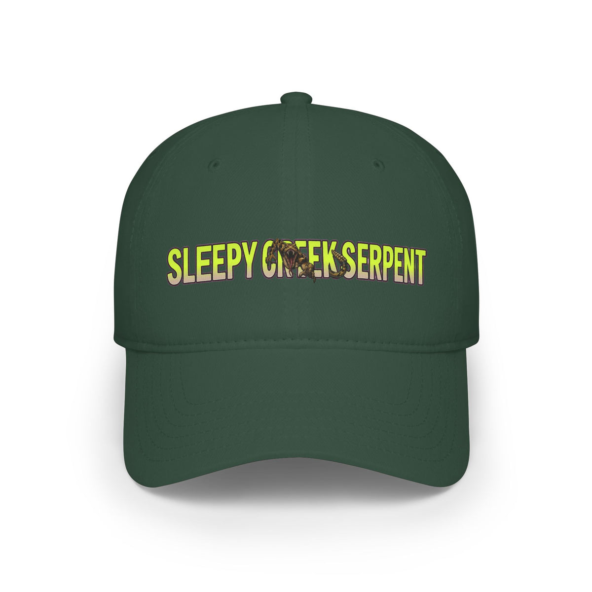 SLEEPY CREEK SERPENT LETTERING Low Profile Baseball Cap