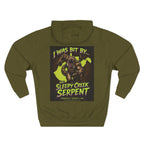 I Was Bit By.... SLEEPY CREEK SERPENT WV Three-Panel Fleece Hoodie