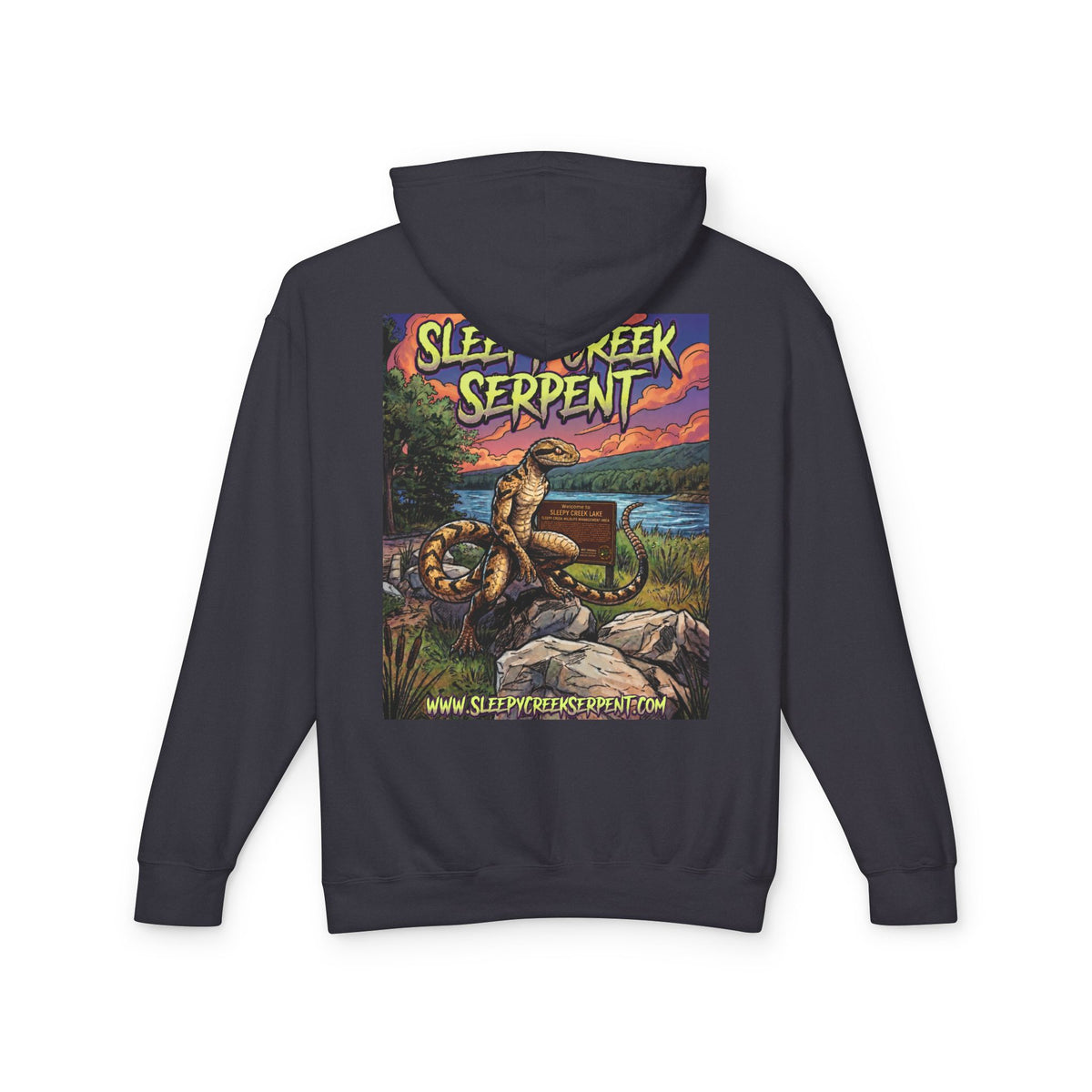 SLEEPY CREEK SERPENT LAKE SIGN  Lightweight Hooded Sweatshirt