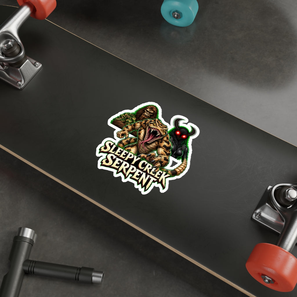 BEING HUNTED.. SLEEPY CREEK SERPENT Die-Cut Stickers