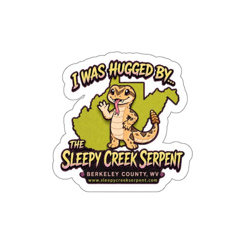 I Was Hugged By... The Sleepy Creek Serpent CUTE Die-Cut Stickers
