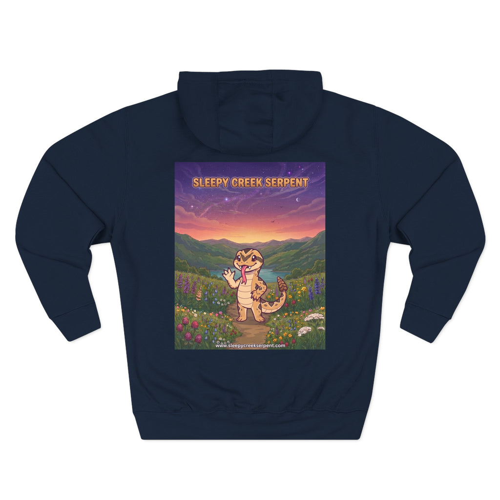 SLEEPY CREEK SERPENT CUTE Three-Panel Fleece Hoodie